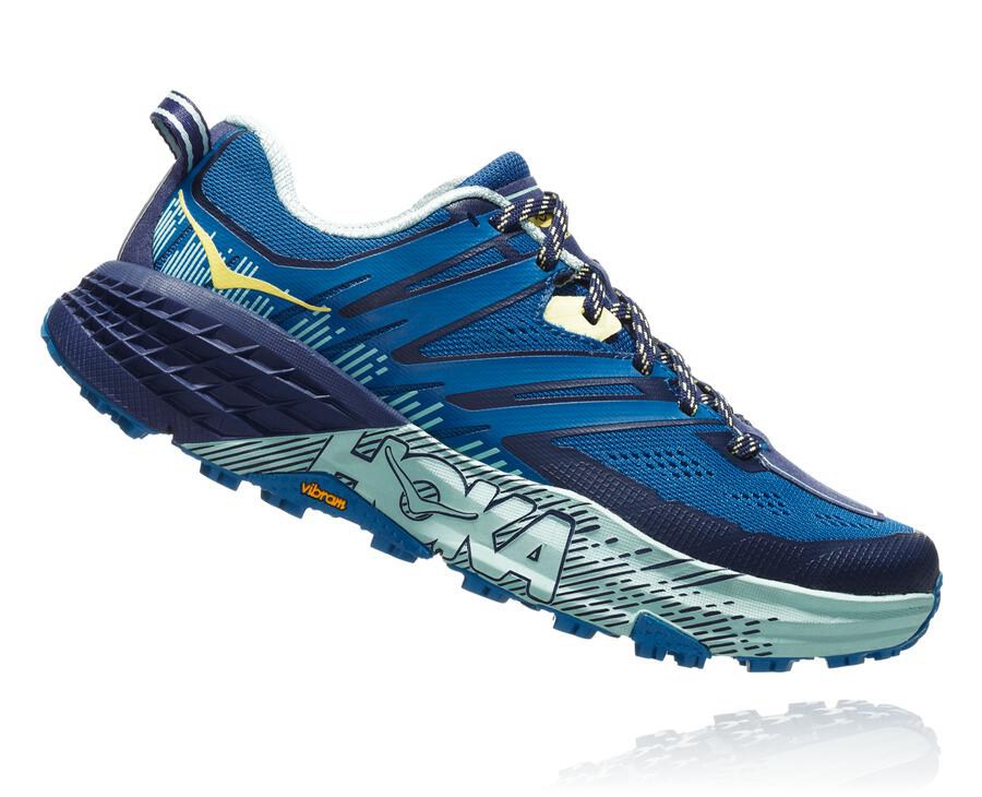 Zapatillas Trail Hoka One One Mujer - Speedgoat 3 - Azules - LEF046581